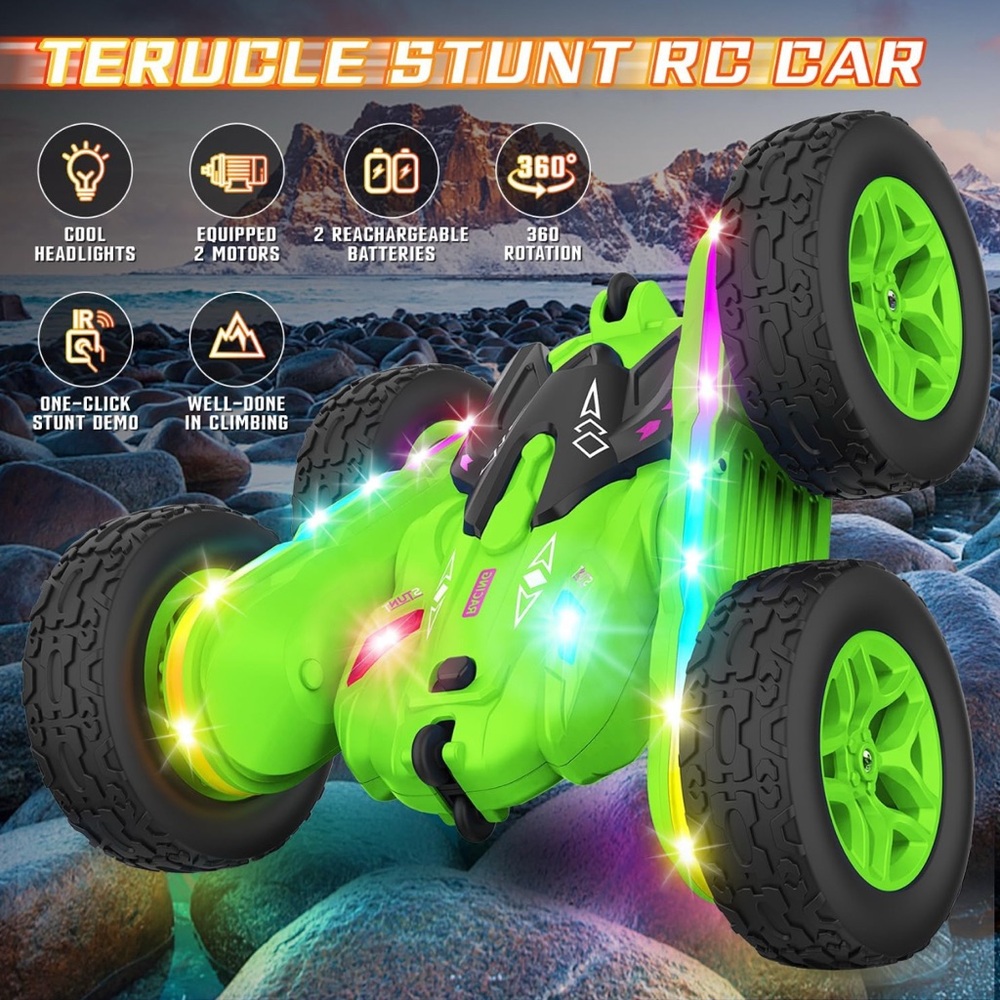 Terucle Neon Green Stunt RC Car